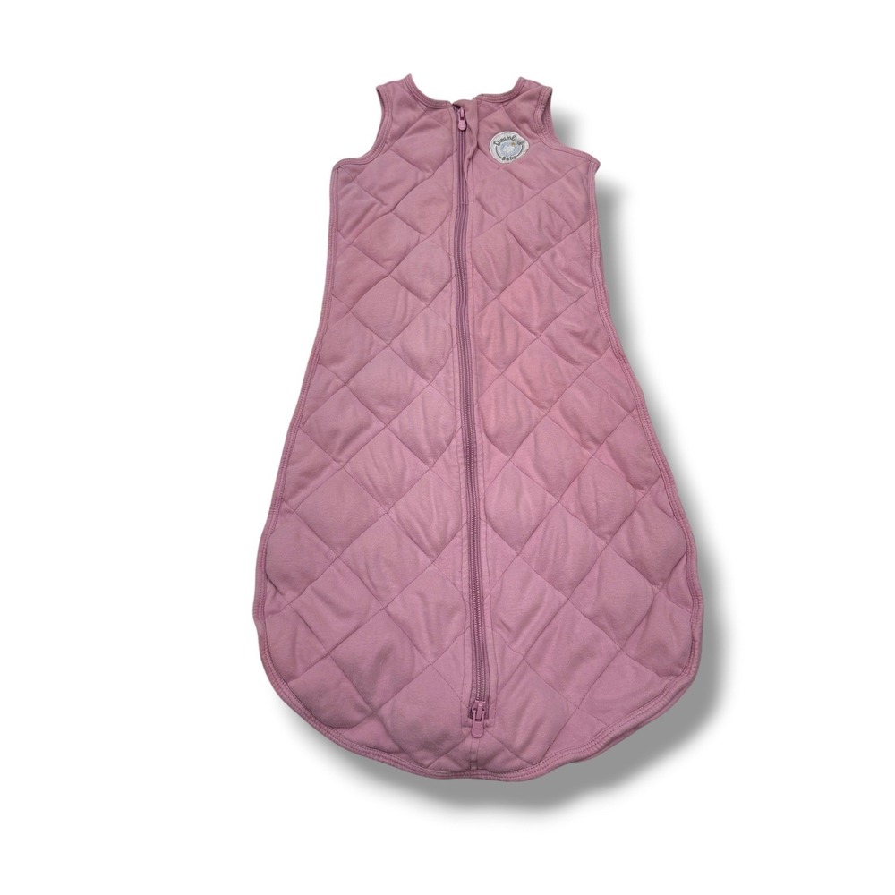 Dreamland Baby Weighted Sleep Sack 0-6 Months Pink Quilted Cotton 1.0 TOG Zip